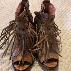 Junk Gypsy Lennon Crackle Open Toe Booties